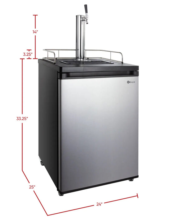 Kegco 24" Wide Single Tap Kegerator
